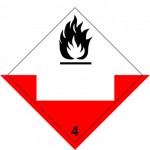 4.2 Voor zelfontbranding vatbare stoffen met wit UN-vlak logo